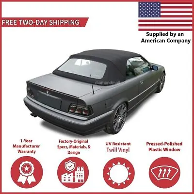 1994-99 BMW 3-Series E36 Convertible Soft Top W/DOT Approved Window Black • $224.10
