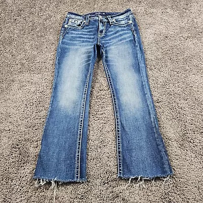 Miss Me Jeans Womens 28 Boot Cut Mid Rise Light Wash Stretch M3444B42 28x26 • $32.98