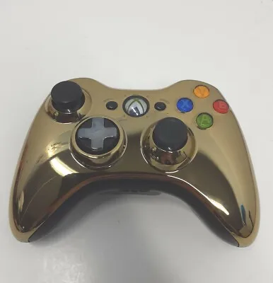 $19.92 • Buy For Parts Xbox 360 Wireless Controller *as-is*non-working* - Chrome Gold