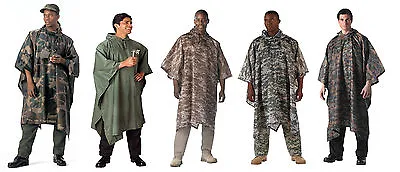 $39.99 • Buy G.I. Type Military Rip-Stop Poncho Woodland Camouflage