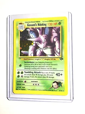 $64.95 • Buy GIOVANNI’S NIDOKING - 7/132 - Gym Challenge - Holo - Pokemon Card - EXC/NM