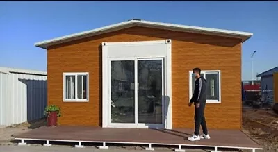 Expandable Modular Container Home WoodLook Siding Built Up Roof 420sqft 2 Bdrm • $18900