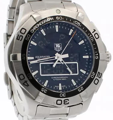 $1888 • Buy Tag Heuer Aquaracer Chronotimer Analog-Digital Chronograph Watch Ref: CAF1010-0