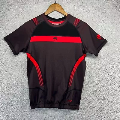 Venum Shirt Mens Large Red Black Nogi Rash Guard Fighting Workout Performance • $26.83