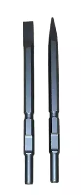 Set Of 2 Breaker Steels Point & Flat Chisel For KANGO K900 / 950  - 380mm  • £29.35