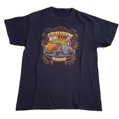 $19.99 • Buy Cruisin’ Reno NV Gambling Skull Hot Rod Casino Ratrod V8 Crewneck T Shirt L