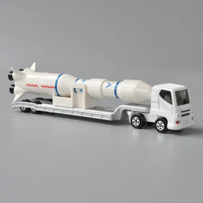 1:100 Scale Diecast Model Truck Toy Tractor & Flatbed Semi-Trailer With Rocket • $5.20