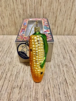 Vintage Inge-Glas Glitter Corn Collectible Christmas Tree Ornament - New In Box • $19.95