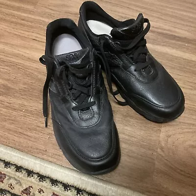 SAS Bout Time Black Leather Lace Up Tripad Comfort Shoes Mens Size 8.5 M • $12