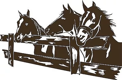  Horse Rodeo Western Fence Pasture Car Truck Window Laptop Vinyl Decal Sticker • $16.16