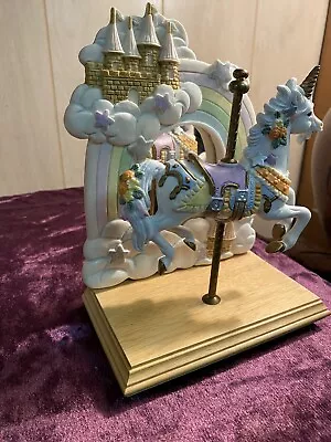 Vtg Unicorn Carousel Mirror Handmade F31 • $29.99