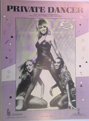1984 Sheet Music   Private Dancer   By Mark Knopfler • $5