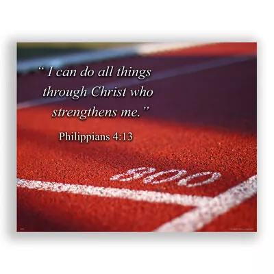 Track Running Motivational Poster Art Print Religious Jogging Office Wall Decor • $9.95