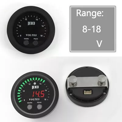 52MM S-Series Volts Gauge Voltmeter Meter Ultra-Thin Round Red Light LED Display • $16.99