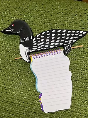 Minnesota Souvenir Loon Memo Pad Holder With Butterfly Notepad • $20