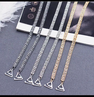 £6.99 • Buy Decorative Stunning Diamante Crystal Pair Of Adjustable Bra Straps Uk Seller