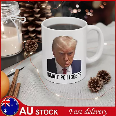 $24.79 • Buy Donald Trump Mug Shot 330ml Mug Cup Funny Jail Lock Him Up AU