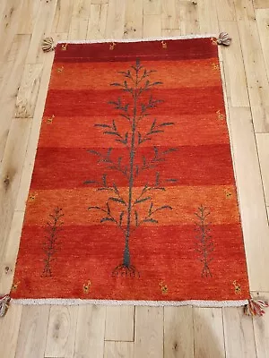 Handmade Oriental Gabbeh Rug 111cm X 75cm • £131.11