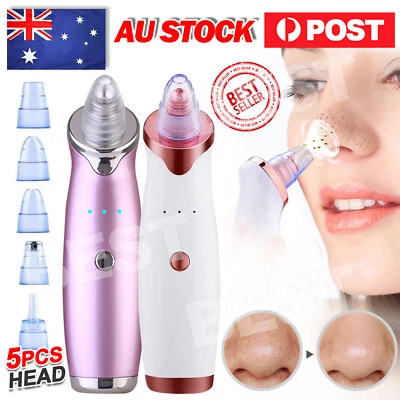 $12.95 • Buy AU Vacuum Blackhead Remover Facial Skin Pore Acne Pimple 5Sucker Cleaner Machine