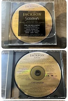 Michael Jackson Promotional CD Single Scream Childhood 6 Tracks RARE FREE SHIP • $30