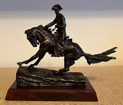 1988Franklin Mint Bronze Replica The Cowboy Horse Figurine By Frederic Remington • $49.99