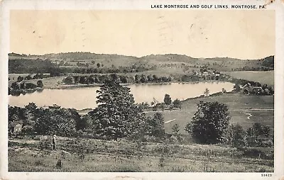Montrose Pennsylvania Postcard Lake Montrose & Golf Links  PM 1929 V3 • $6.99