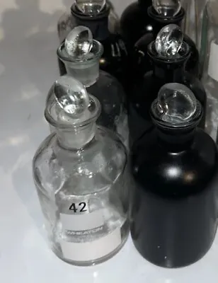 LOT 4  Wheaton Chemistry Laboratory Media Bottles Choose Clear Or Black • $26.50