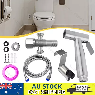 Bidet Douche Toilet Spray Gun Shattaf Shower Head Hose Hand Sprayer Kit Silver • $19.69