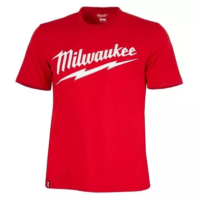Milwaukee 607R-XL Logo Heavy Duty T Shirt Short Sleeve Red X-LARGE ~NEW~Genuine~ • $18.80
