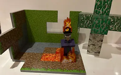 Minecraft Birch Forest Playset Biome - Series 4 - Birch Tree Lava Witch On Fire • £20