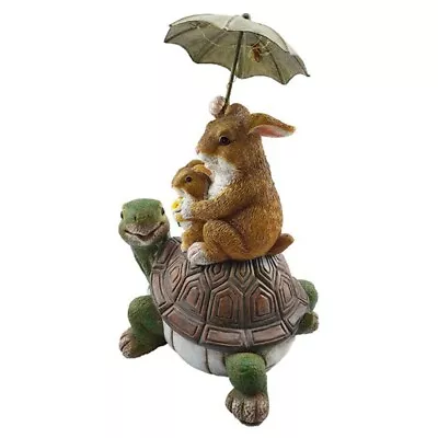 Turtle Statue Garden Turtle Rabbit Umbrella Animal Resin Home Decoration F1I9 • £27.44