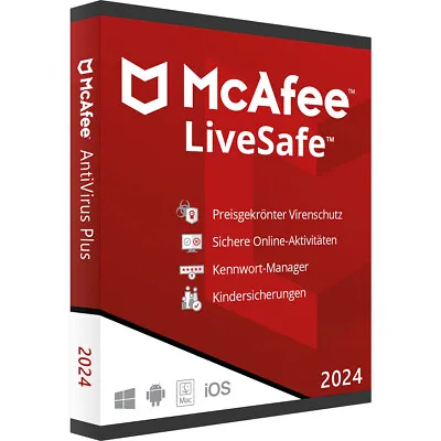 McAfee LiveSafe 2024 | Unlimited Devices | 1-3 Years | New | Full Version | Email • $59.46