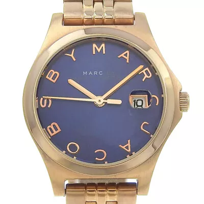 MARC BY MARC JACOBS The Slim Watches MBM3322 Pink Gold NavyDial Stainless ... • $110