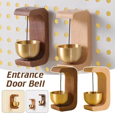 Japanese Entrance Wooden Door Bell Wind Chimes Wireless Reminder Doorbell Decor • $16.99