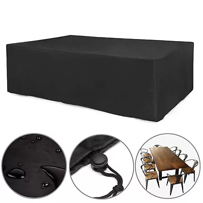 $35.09 • Buy Rectangular Patio Outdoor Furniture Cover Rain Sun Protector Garden Setting Seat