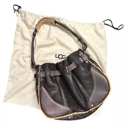 UGG Australia Sheepskin Shearlng Suedo Hobo Purse Bag • $149.95