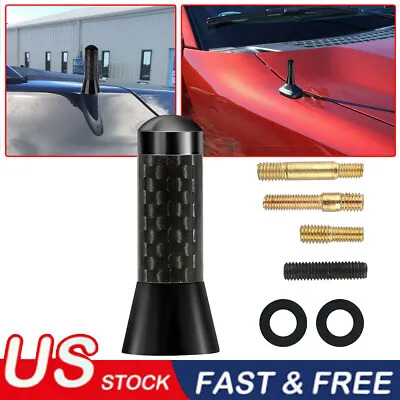 $8.99 • Buy Black Carbon Fiber Short Antenna For TRD Sports Toyota 1.4  General Purpose US