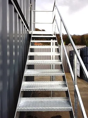 £2889.60 • Buy 2.6m Galvanised Fire Escape Steel Staircase  - 1000mm Step 