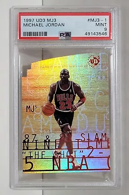 1997-98 UD3 MJ3 Michael Jordan #MJ3-1 - PSA 9 MINT Die Cut Holofoil HOF GOAT • $139.95