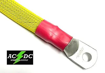 4/0 AWG NEON YELLOW  BRAIDED Copper Battery Cable Power Wire Car Inverter RV  • $13.99