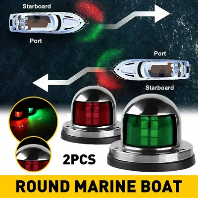 2pcs Red Green Navigation 16 LED Marine Bow Boat 12V Yacht Pontoon Bright Lights • $12.99