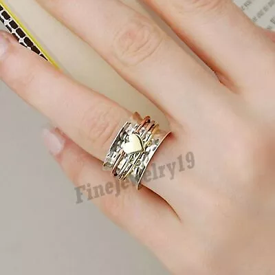 925 Sterling Silver Ring Spinner Meditation Ring Handmade Ring Jewelry SJ292 • $12.55