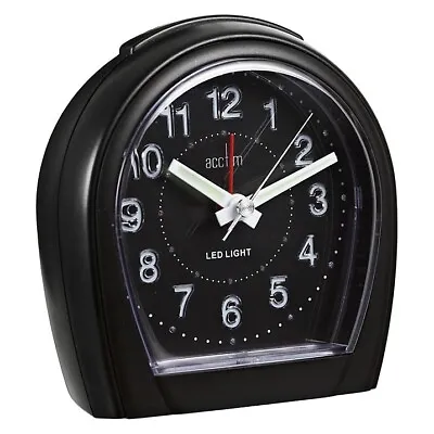 Acctim LUMILIGHT 2 Alarm Clock With White Backlit Numbers In Black (Not Silent) • £7