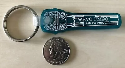 WRVO FM90 Radio Station Oswego New York Microphone Keychain Key Ring #34848 • $5.60