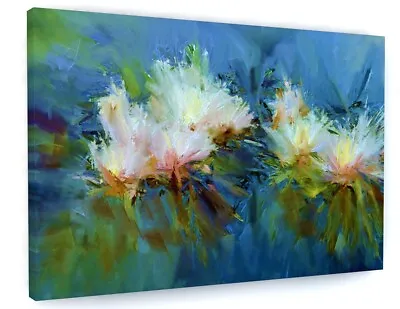 Lotus Water Lily Zen Canvas Picture Print Wall Art B91 • £19.97