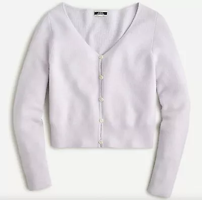 NWT J.Crew Limited-edition Cropped Featherweight Cashmere Cardigan STONE LARGE • $109.99