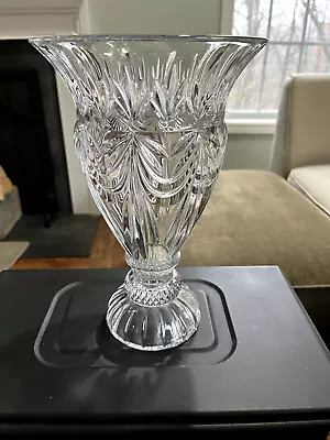 Shannon By Godinger Crystal In Contessa Large CRYSTAL Flower VASE 12 INCHES TALL • $59.99