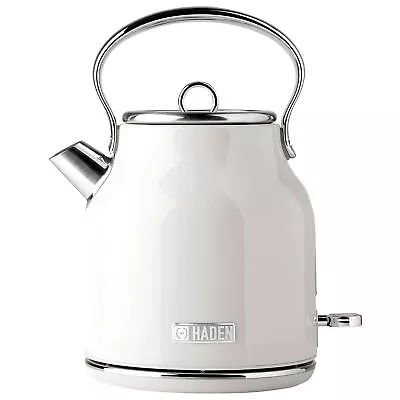 Haden 1.7 Liter Stainless Steel Body Retro Electric Tea Kettle White (Used) • $36.79