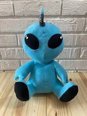 Punk Alien Plush A&A Global Blue Mohawk 13  Stuffed Animal Soft Toy 2015 AAG • $14.70