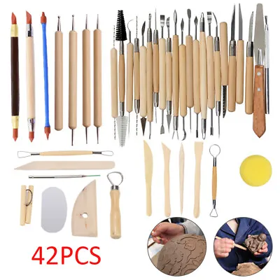 £16.99 • Buy 42Pc Polymer Clay Tools Modelling Sculpting Tool Pottery Models Art Projects Set